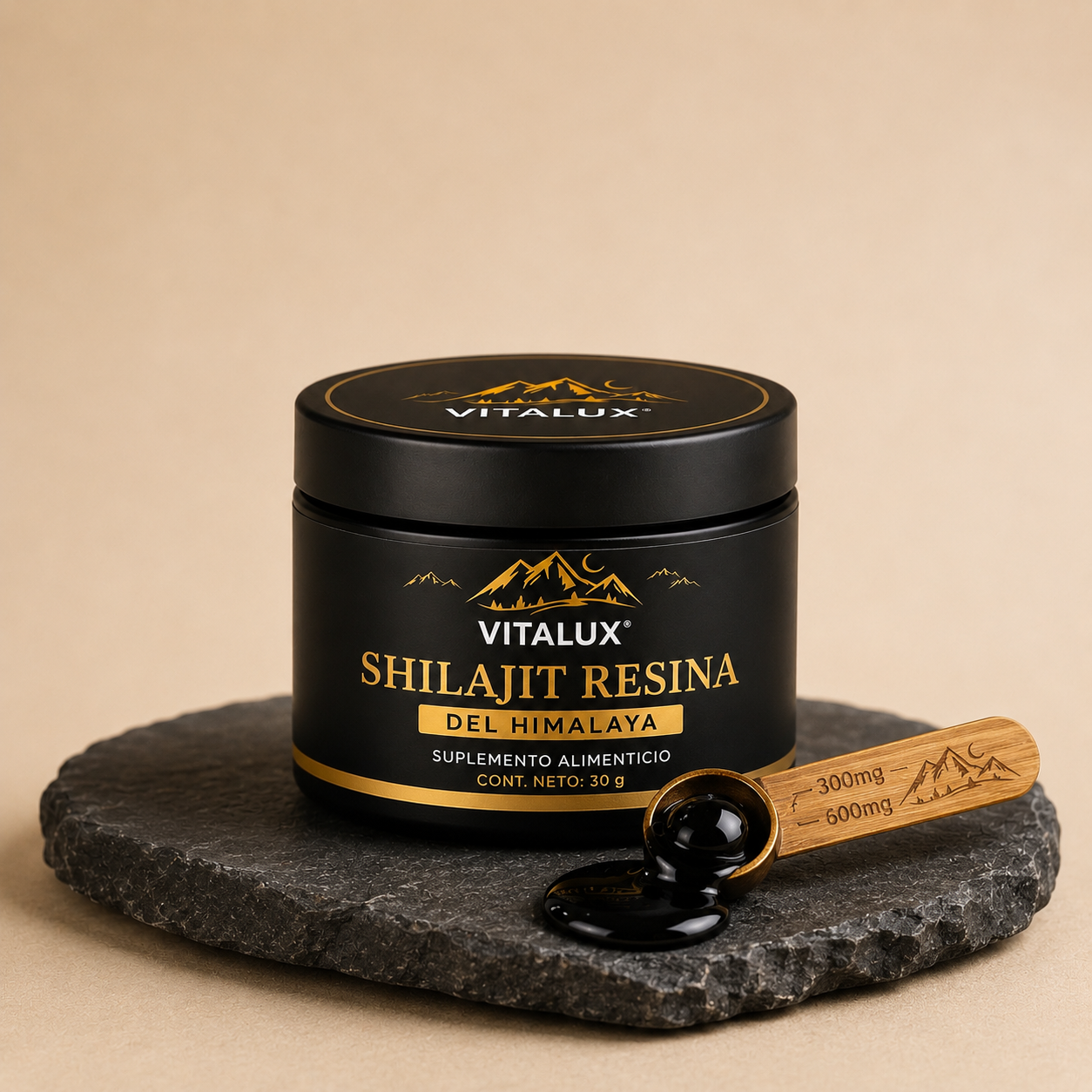 Vitalux Gold™ | Resina de Shilajit Puro del Himalaya (30 g)