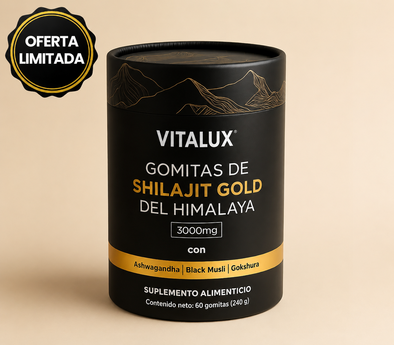 Vitalux Gold Gomitas de Shilajit puro del Himalaya
