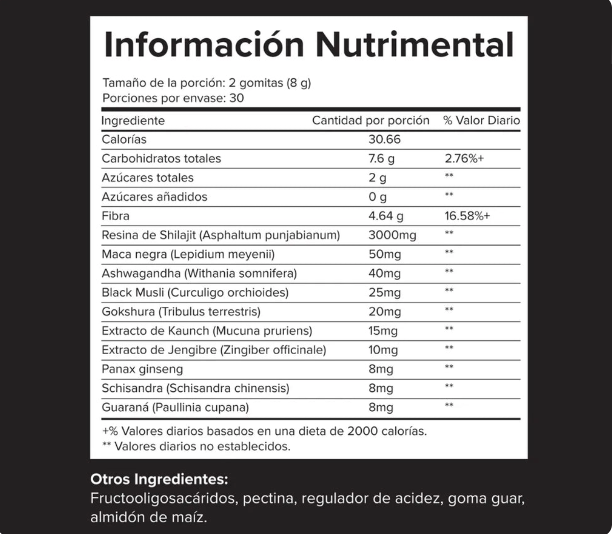 Vitalux Gold Gomitas de Shilajit puro del Himalaya
