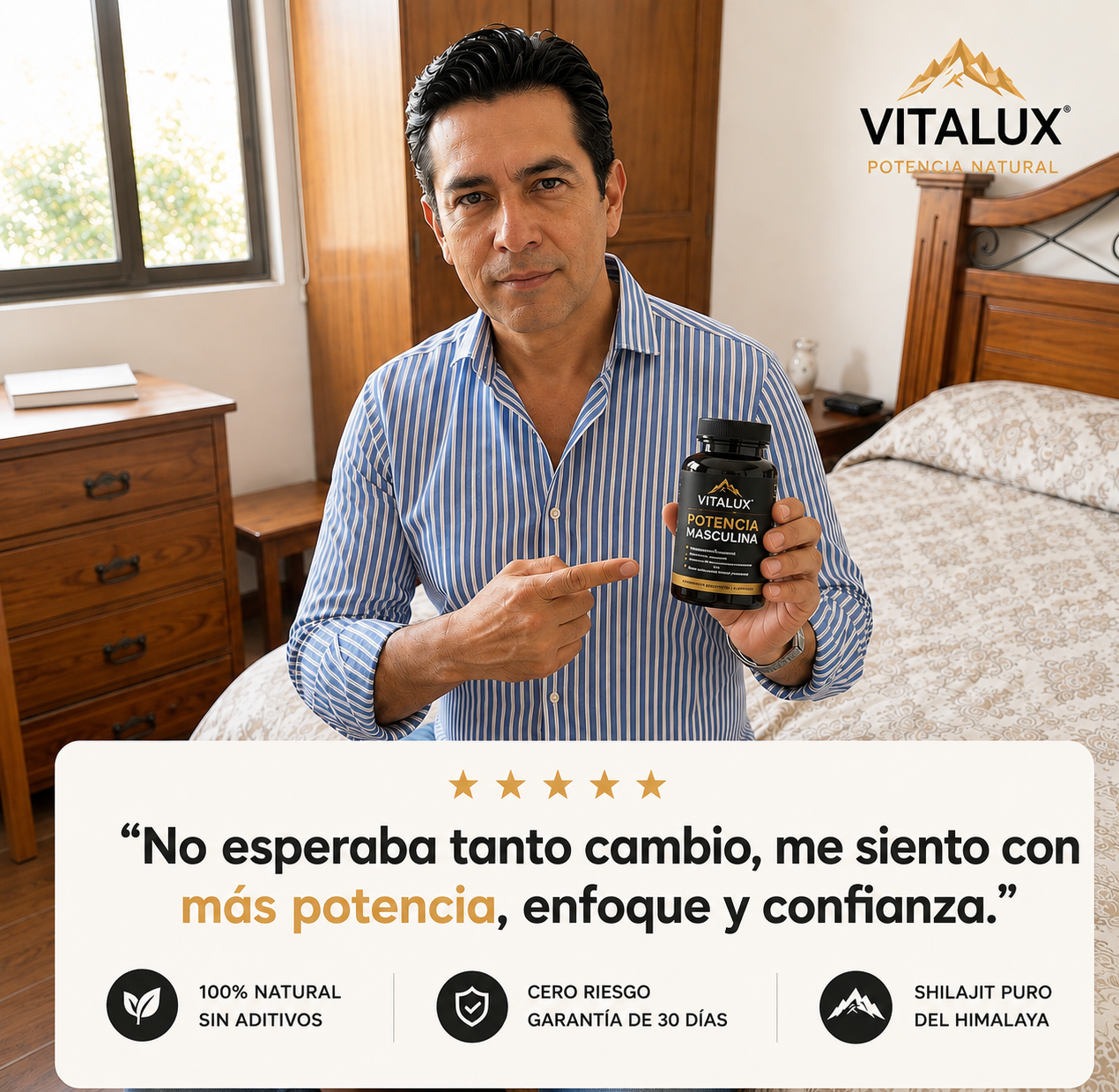 Vitalux Gold™ | Cápsulas de Shilajit Puro del Himalaya