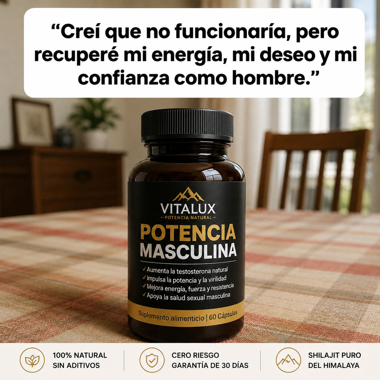 Vitalux Gold™ | Cápsulas de Shilajit Puro del Himalaya
